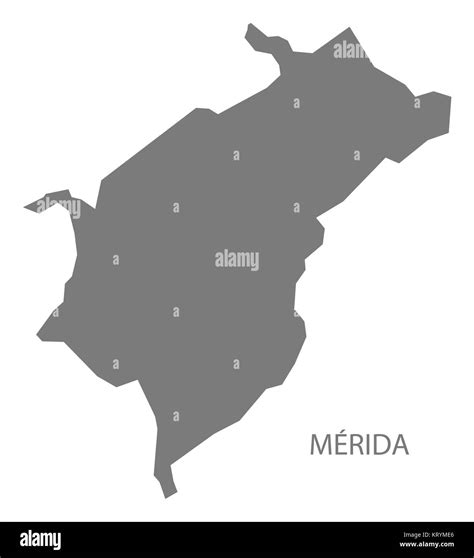 Merida Venezuela Map Grey Stock Photo Alamy