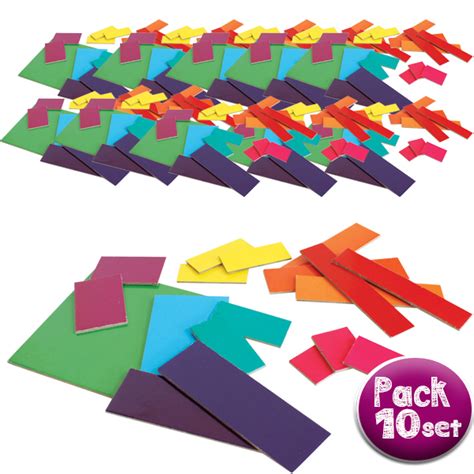 Pack De 10 Set De Fracciones Cuadradas