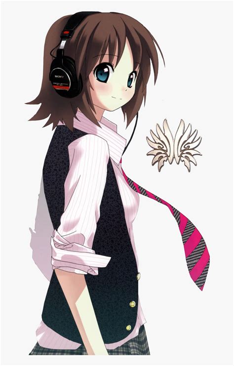 Chibi Anime Girl With Headphones