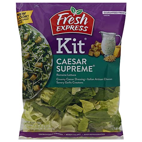 Fresh Express Caesar Surpeme Salad Kit Prepared And Bagged Salads