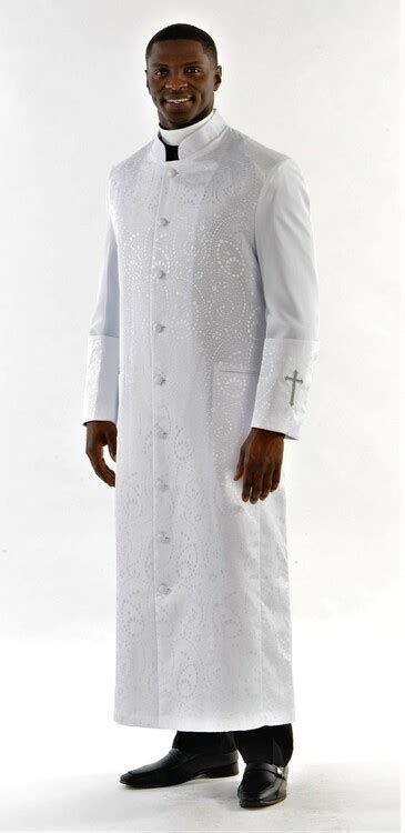 Preaching clergy jackets and attire perfect for bishops, apostles. 001. GERSHON CLERGY ROBE FOR MEN IN WHITE - Divinity ...