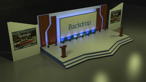 Sharafat Farooqui 3d Event Stage Render