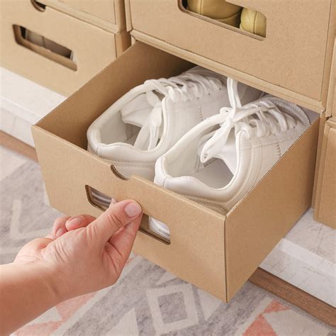 Songmics Cardboard Shoe Boxes Set Of 10 Shoe Storage Organizers