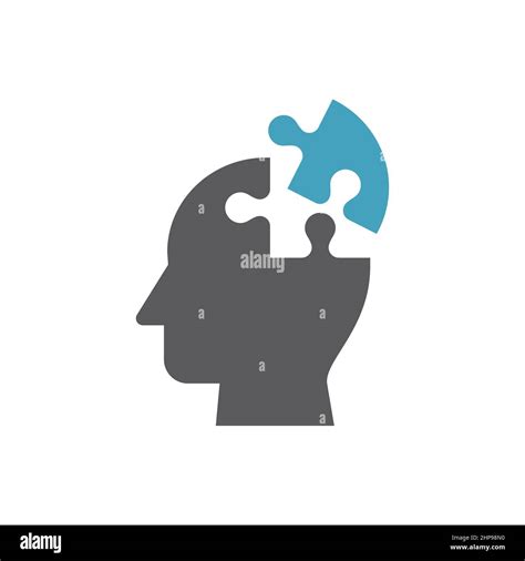 Human Head With Brain Puzzle Piece Icon Stock Vector Image And Art Alamy