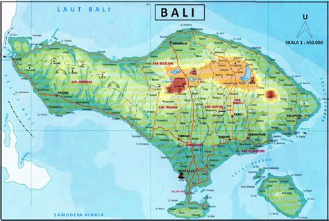 Peta Bali Geografi Regional Indonesia
