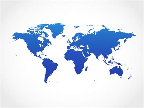 World Map in Blue ~ Illustrations ~ Creative Market
