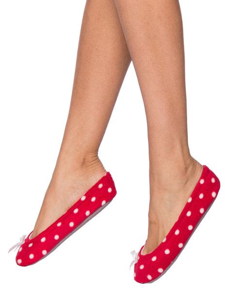 Womens Premium Microfleece Ballet Slipper With Bow Detail Noble Mount