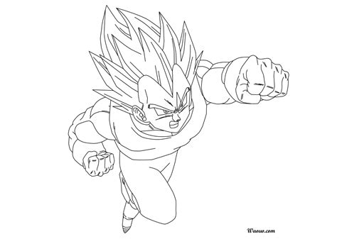 Coloriage Vegeta Super Saïyen Divin à imprimer et colorier