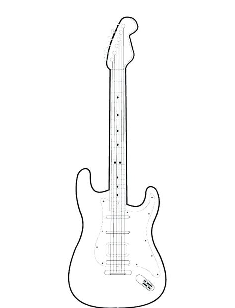 Electric Guitar Coloring Page At Free Printable