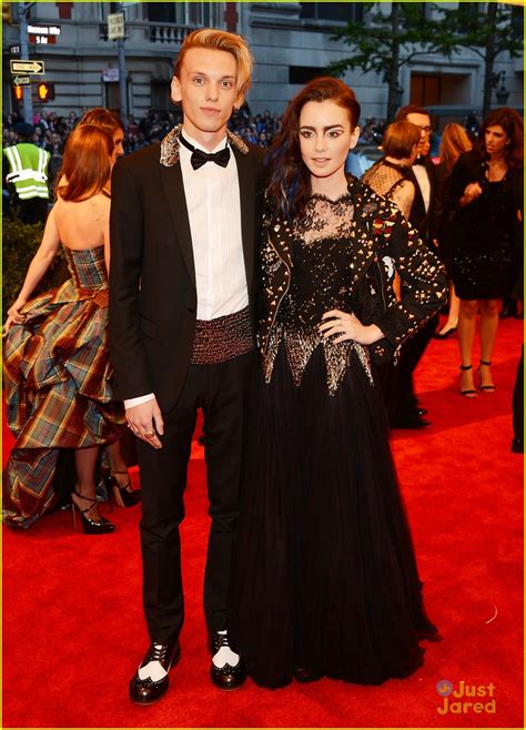 Full Sized Photo Of Lily Collins Jamie Campbell Bower Reunite In Cute