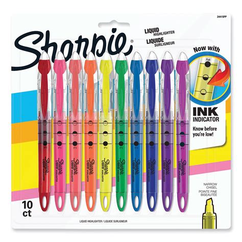 Liquid Pen Style Highlighters Assorted Ink Colors Chisel Tip