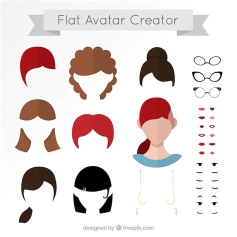 Premium Vector Flat Avatar Creator