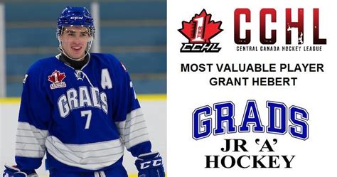 Grads Grant Hebert Named Cchl Most Valuable Player Cchl Central
