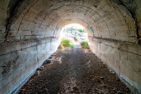 Abandoned Tunnel With Light At End Stock Image Colourbox