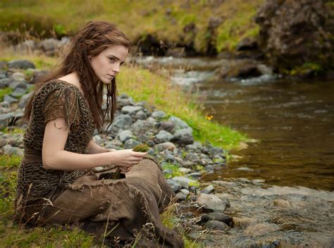 Emma Watson As Ila Sitting By The Water In Noah Cultjer