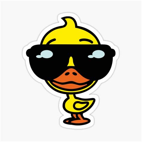 Cool Duck With Sunglasses Sticker For Sale By Artmood Design Redbubble