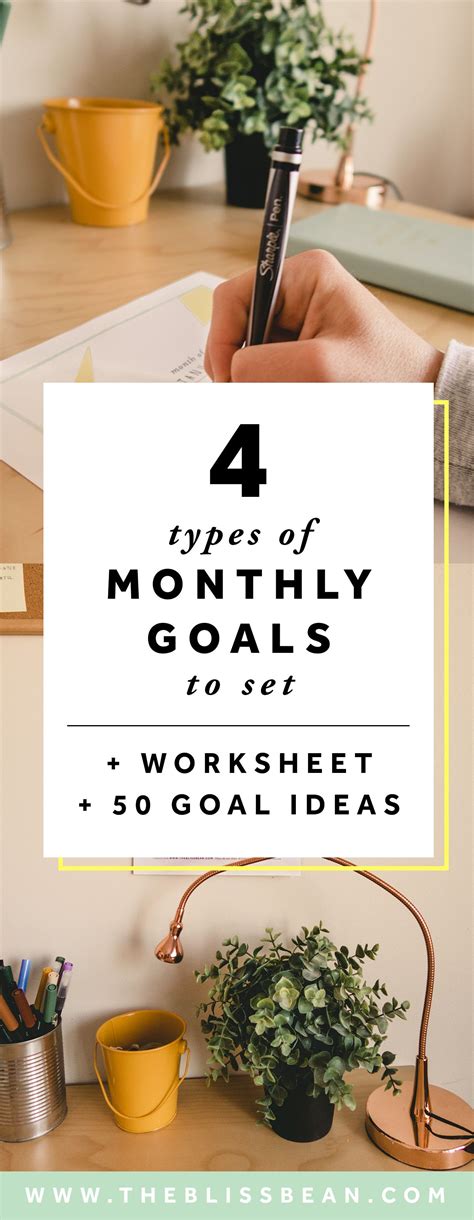 4 Reasons Why Monthly Goals Are So Powerful 50 Goal Ideas Artofit