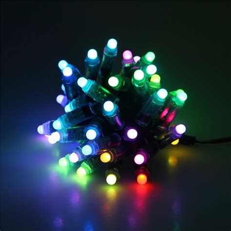 4899 Programmable Christmas Lights Diffused Rgb Led Pixels Strand