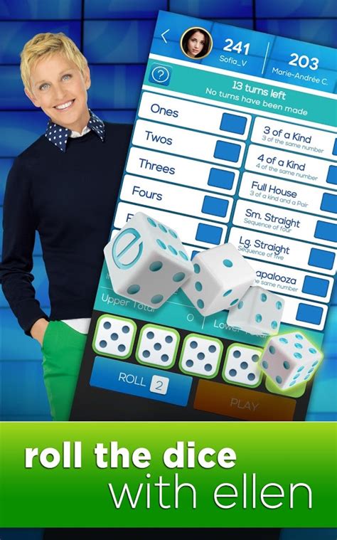 Ellen degeneres has a brand new game: Dice with Ellen App-Ranking und Store-Daten | App Annie