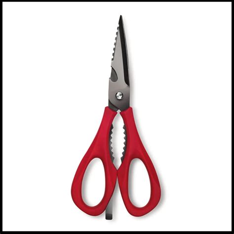 Kilo Black Titanium Kitchen Scissors Red Handle — C Booth And Son