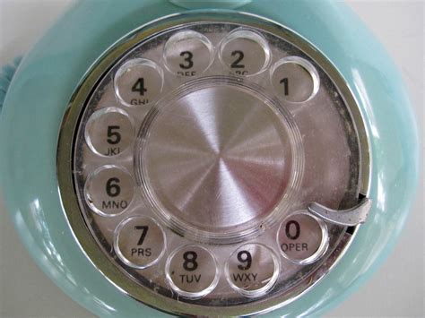 Vintage Blue Rotary Phone French Style Princess Phone
