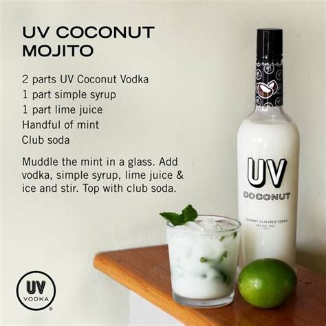 uv coconut mojito coconut vodka drinks coconut vodka coconut mojito