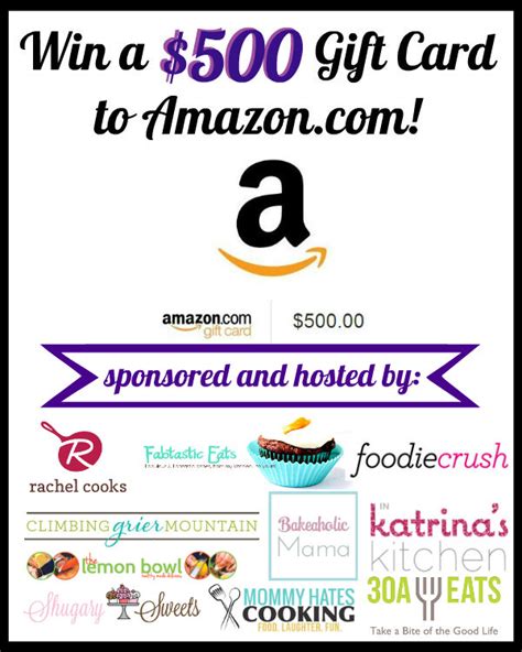 500 Amazon Card Giveaway Foodiecrush