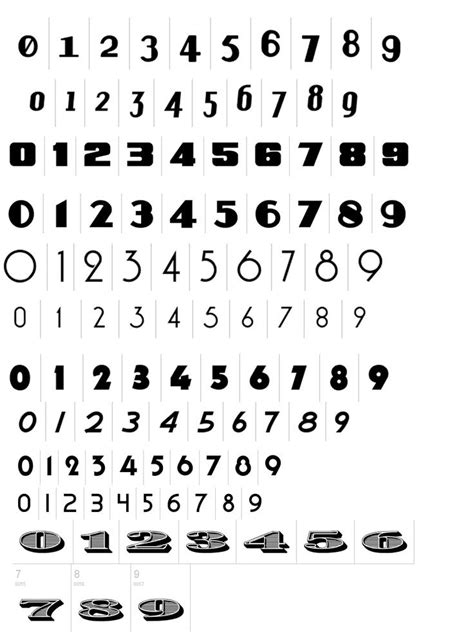 Tattoo Fonts Numbers Printable Kids Entertainment