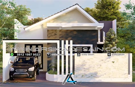 Rumah pada lebar 9 meter ini menerapkan gaya minimalis yg disesuaikan. desain rumah 9x15 meter - ARSIKA DESAIN KONSTRUKSI PT