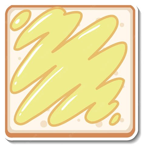 Free Vector Top View Of Sliced Bread Sticker On White