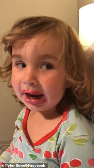 Adorable Video Sees Little Girl Defending Her Messy Lipstick Daily