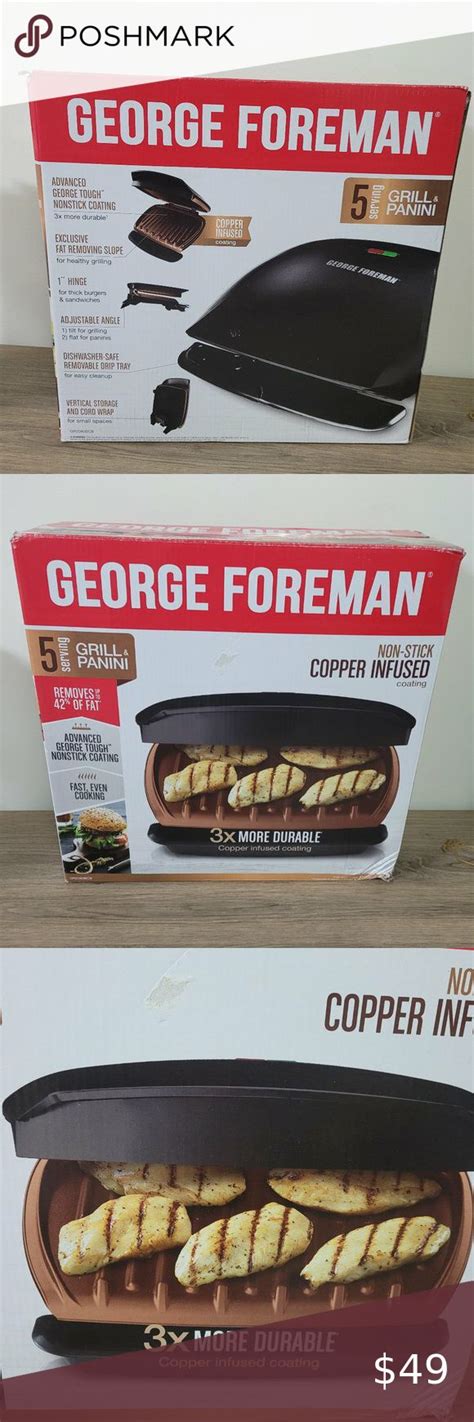 George Foreman 5 Serving Classic Electric Indoor Grill And Panini Press