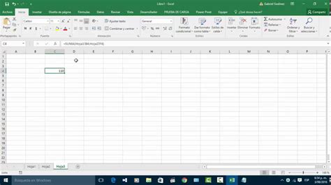 Sumar Entre Hojas De Excel En Un Mismo Libro Principiantes Excel 2016