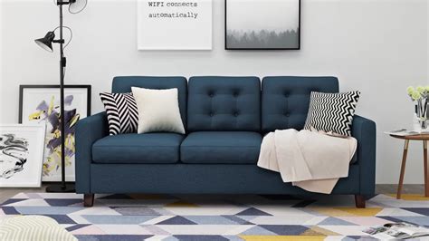 We love furniture that does double duty. American Style Fabric Folding Sofa Bed Living Room ...