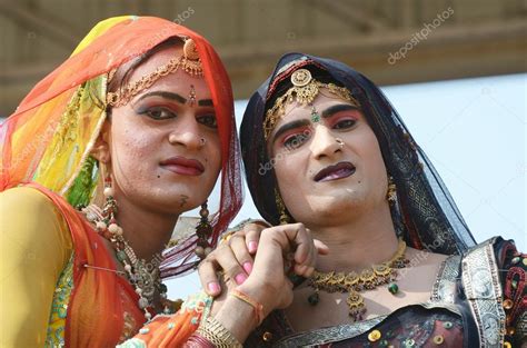 Hijras Peuple Saint Ce Quon Appelle Troisième Sexe à Pushkar Camel équitable Inde