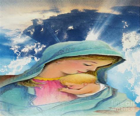 Mother Mary And Baby Jesus 1 Painting By Belinda Threeths Pixels
