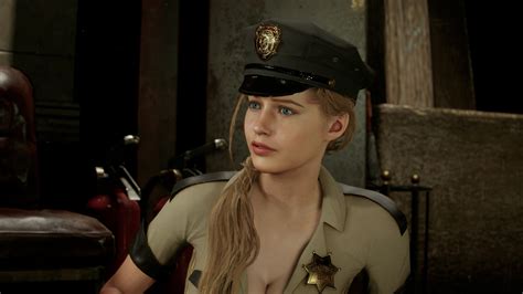Claire Sexy Sheriff Outfit Mod Resident Evil Remake GameWatcher
