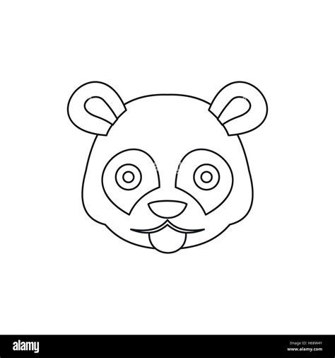Head Of Panda Icon Outline Style Stock Vector Image And Art Alamy