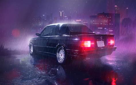 2k Free Download Bmw M3 E30 Rain Night Black M3 German Cars Bmw
