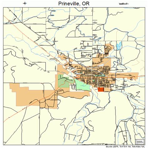 Prineville Oregon Street Map 4159850