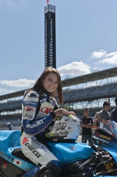 Elena Myers Relaxes Into Her Role As Female Motogp Rider For The Day Motogeo