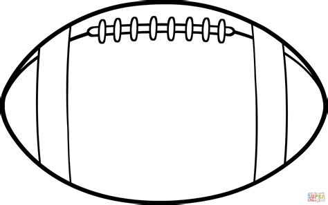 American Football Ball Coloring Page Free Printable Coloring Pages