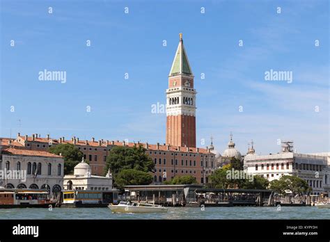 Campanile Di San Marco And Basilica Di San Marco From Across The Canal In San Marco Venice