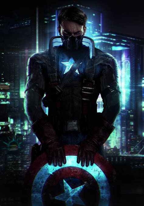 Cyberpunk 2077 X Avengers Captain America By Mizuriofficial On