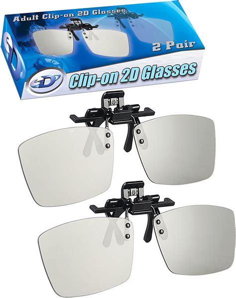 2d Glasses Clip On 2 Pack Turns 3d Movies Back Into 2d Edimensional 2 Pairs For