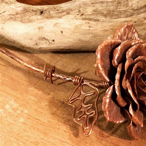 Pin By Marshall Decker On Copper Roses Copper Rose Handmade Copper Etsy