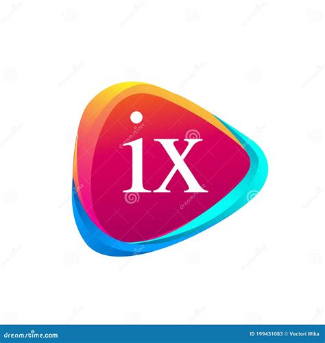 Letter Ix Logo In Triangle Shape And Colorful Background Letter Combination Logo Design For