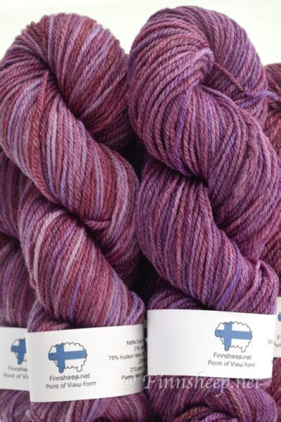 Local Wool And Bamboo 3 Ply Orchid Variegated Yarn Worsted Weight 78