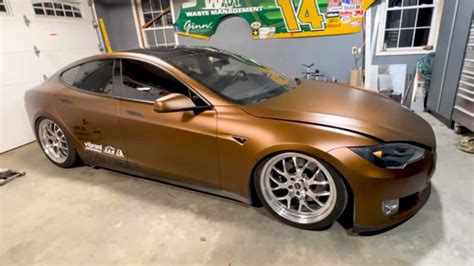 Rich Rebuilds Chevy V 8powered Tesla Lives Is Fully Functional