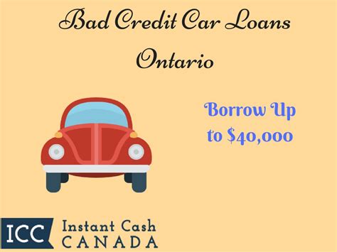 Bad Credit Car Loans Ontario Canada Car Collateral Loans